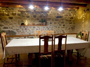 Dining - 'Authentic and Cosy' Gîte with Private Terrace, Wi-Fi and Air Conditioning (Charbonnières-les-Vieilles)