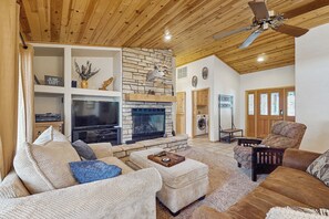 House (3 Bedrooms) | Interior - Fire Pit + Yard: Woodsy Retreat Near Woodland Lake (Pinetop)