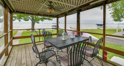 Porch + Views: Waterfront Home on Houghton Lake!