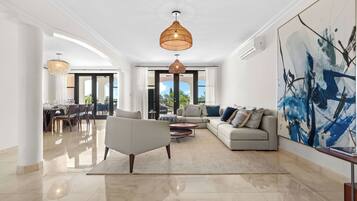 Apartment, Balcony | Living area | 32-inch LED TV with digital channels