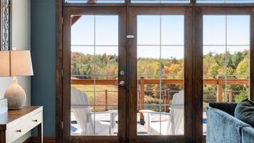 Télévision, cheminée, chaîne hi-fi