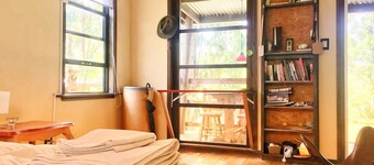 CABIN IN THE FOREST OF THE URUGUAYAN COAST