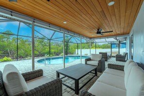 Outdoor pool - Beach house with POOL and fenced in yard (Fort Myers Beach)