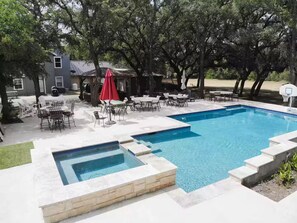 Outdoor pool, a heated pool