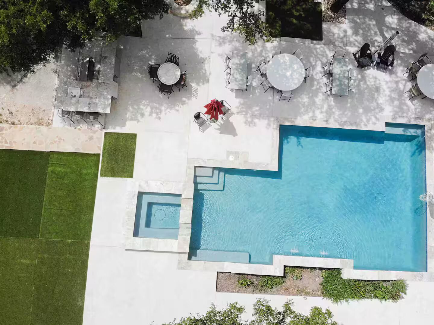 Piscine extérieure, piscine chauffée