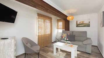 Economy-Apartment, Stadtblick | Wohnbereich | Fernseher