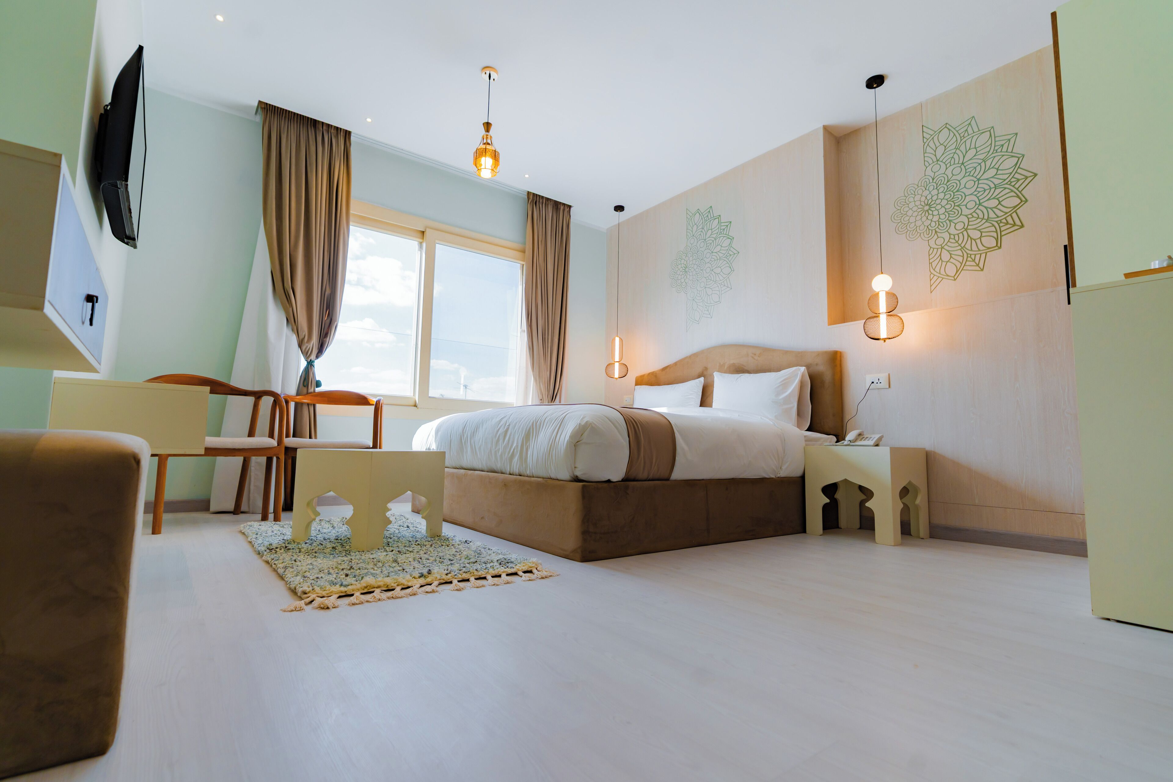 Deluxe dubbelrum - utsikt mot golfbanan | Värdeförvaringsskåp på rummet och gratis wi-fi