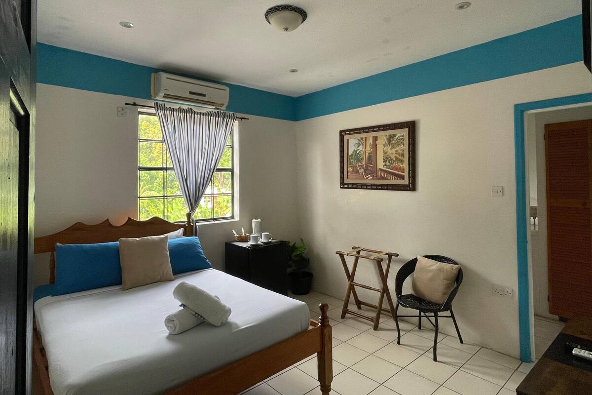 Standard Double Room, Non Smoking | Desk, laptop workspace, blackout drapes, iron/ironing board