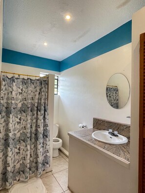 Standard Double Room, Non Smoking | Bathroom | Shower, towels, soap, shampoo - Golden Arrow Inn (Gros Islet)