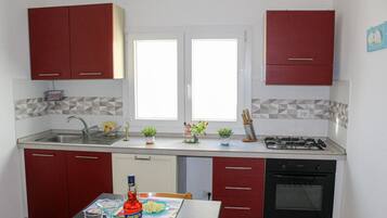 Fridge, oven, stovetop, dishwasher