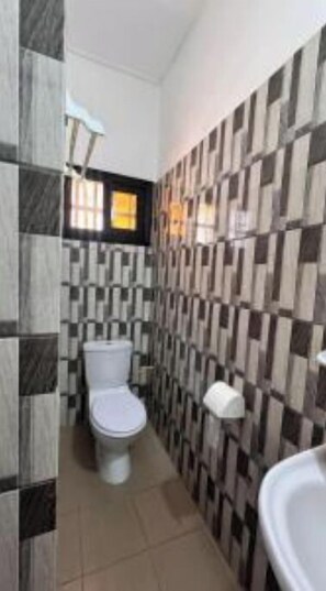 Serviettes fournies, savon, papier toilette