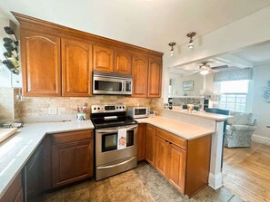 Fridge, microwave, oven, stovetop - Charming Coastal Adult Retreat (Virginia Beach)