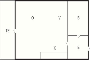 House | Floor plan - 2 Person Holiday Park Home in Nexo (Nexø)