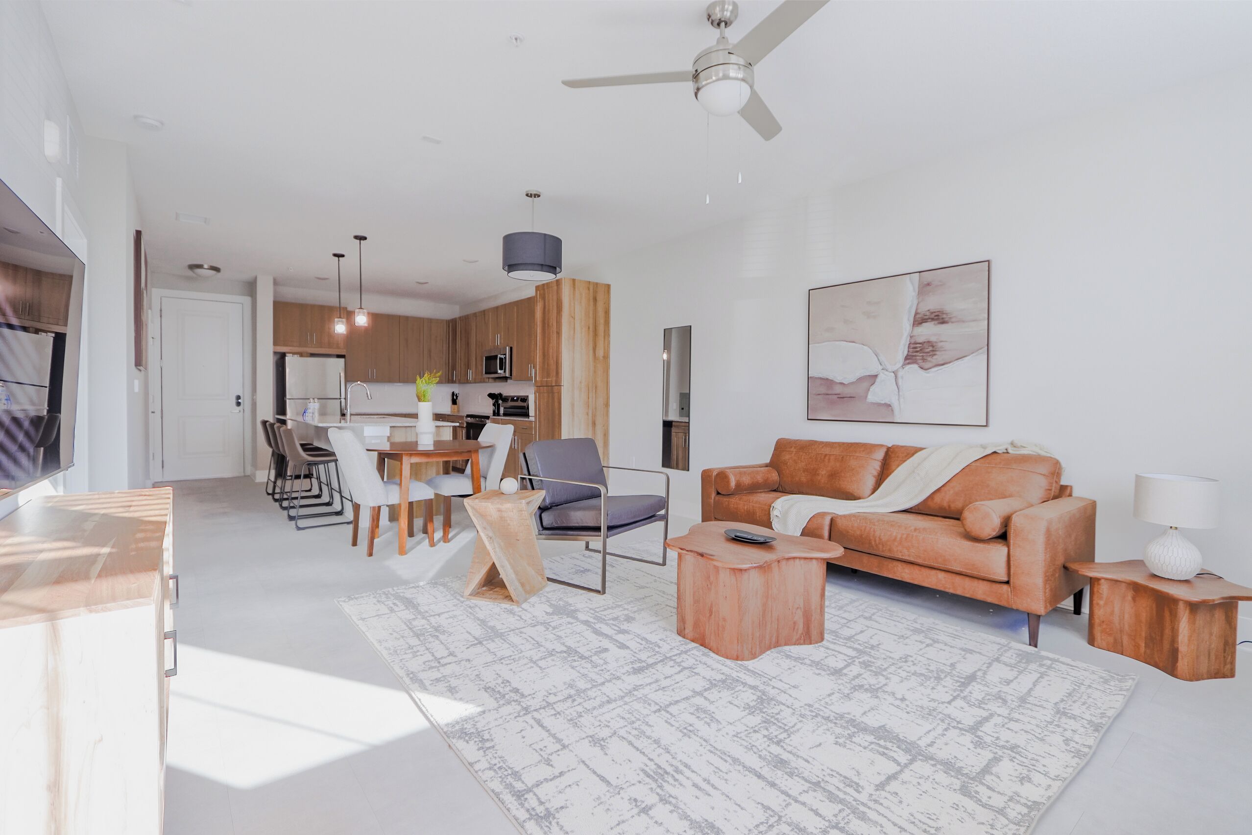 Apartment (1 Bedroom) | Living area | 50-inch TV with digital channels