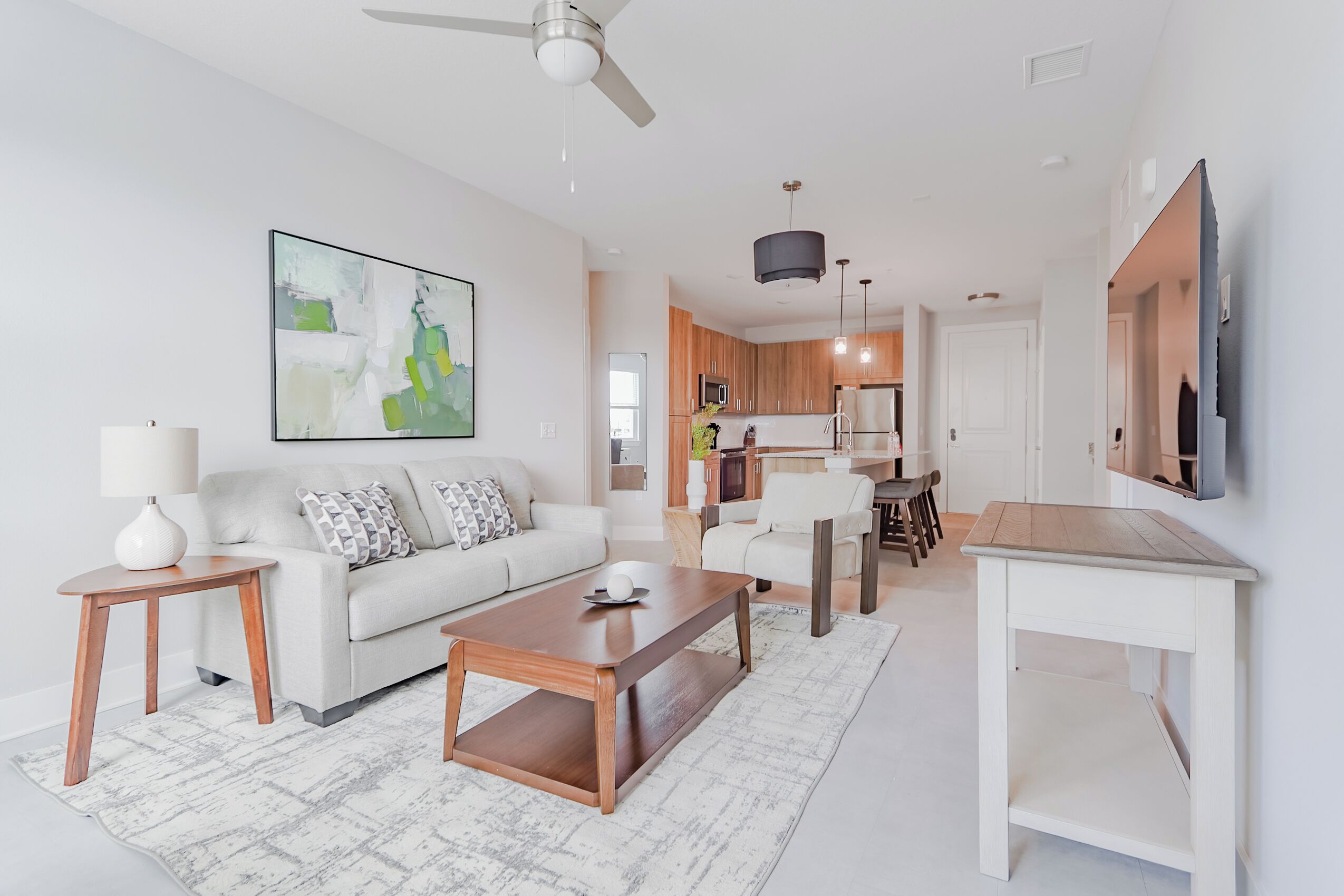 Apartment (2 Bedrooms) | Living area | 50-inch TV with digital channels