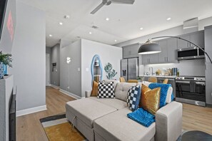 TV, fireplace - New suite with full Kitchen and Livingroom Dallas (Dallas)