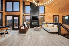 Smart TV, fireplace - Modern Mountain Escape w/ Views, Hot Tub & Fireplace (Gatlinburg)