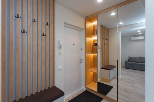 Cozy 1-bedroom apartment in delightful Chișinău with AC