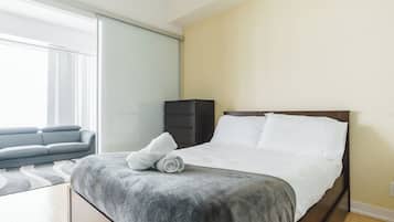 Ropa de cama de alta calidad, wifi gratis y ropa de cama