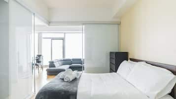 Premium bedding, free WiFi, bed sheets