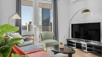 独特公寓, 2 间卧室, 双浴室 | 起居区