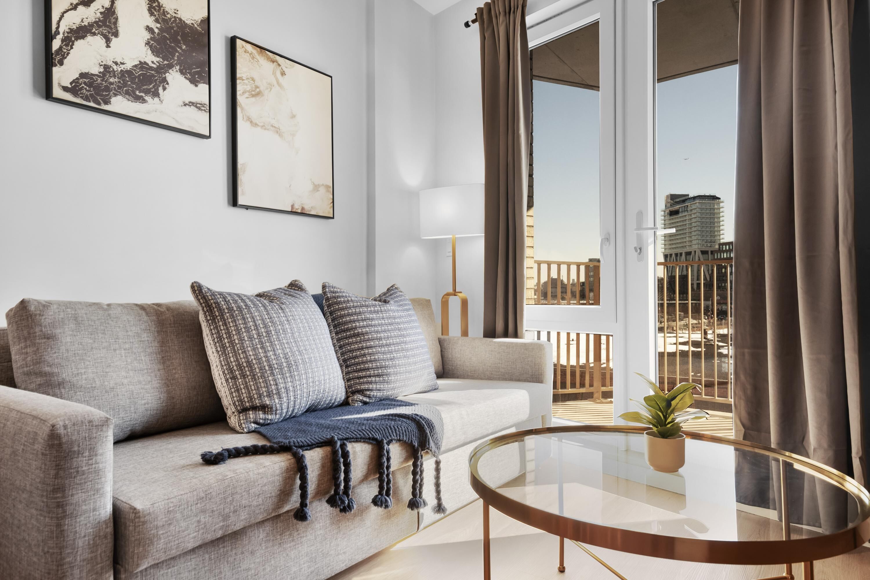 Appartement Deluxe, 2 chambres, 2 salles de bains | Aire de séjour