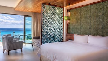 Platinum King Junior Suite Ocean Front | Minibar, una cassaforte in camera, Wi-Fi gratuito, lenzuola