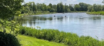 Chalet by the river - Nature, paddle, campfire and water view