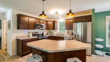 Microwave, dining tables