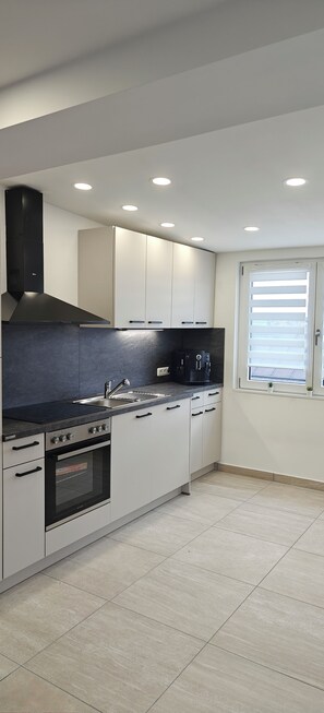 Fridge, oven, stovetop, dishwasher