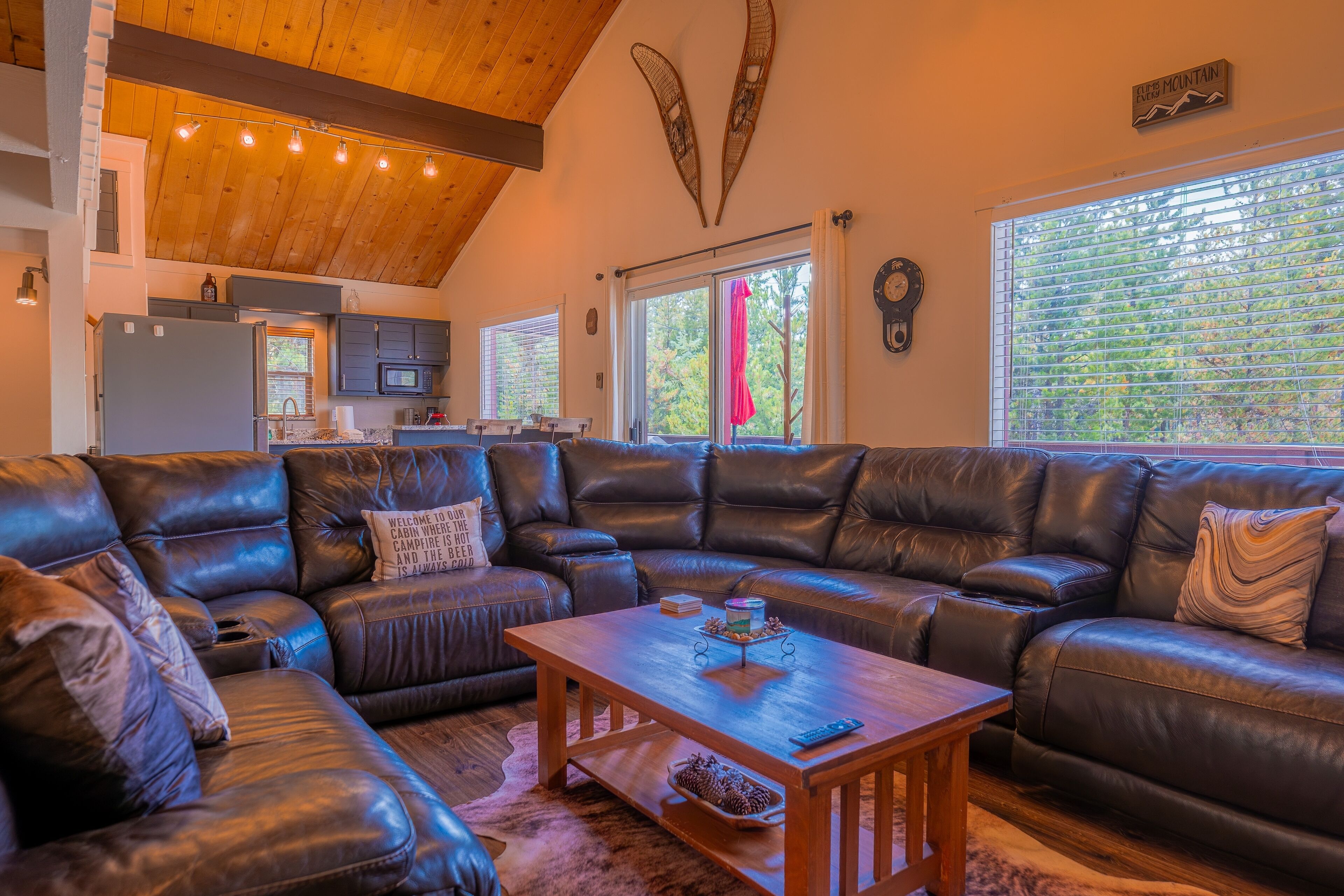 Una televisión, una chimenea, un reproductor de DVD