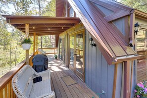 Terrace/patio - Serene Black Hills Forest Cabin w/ Wraparound Deck (Rapid City)