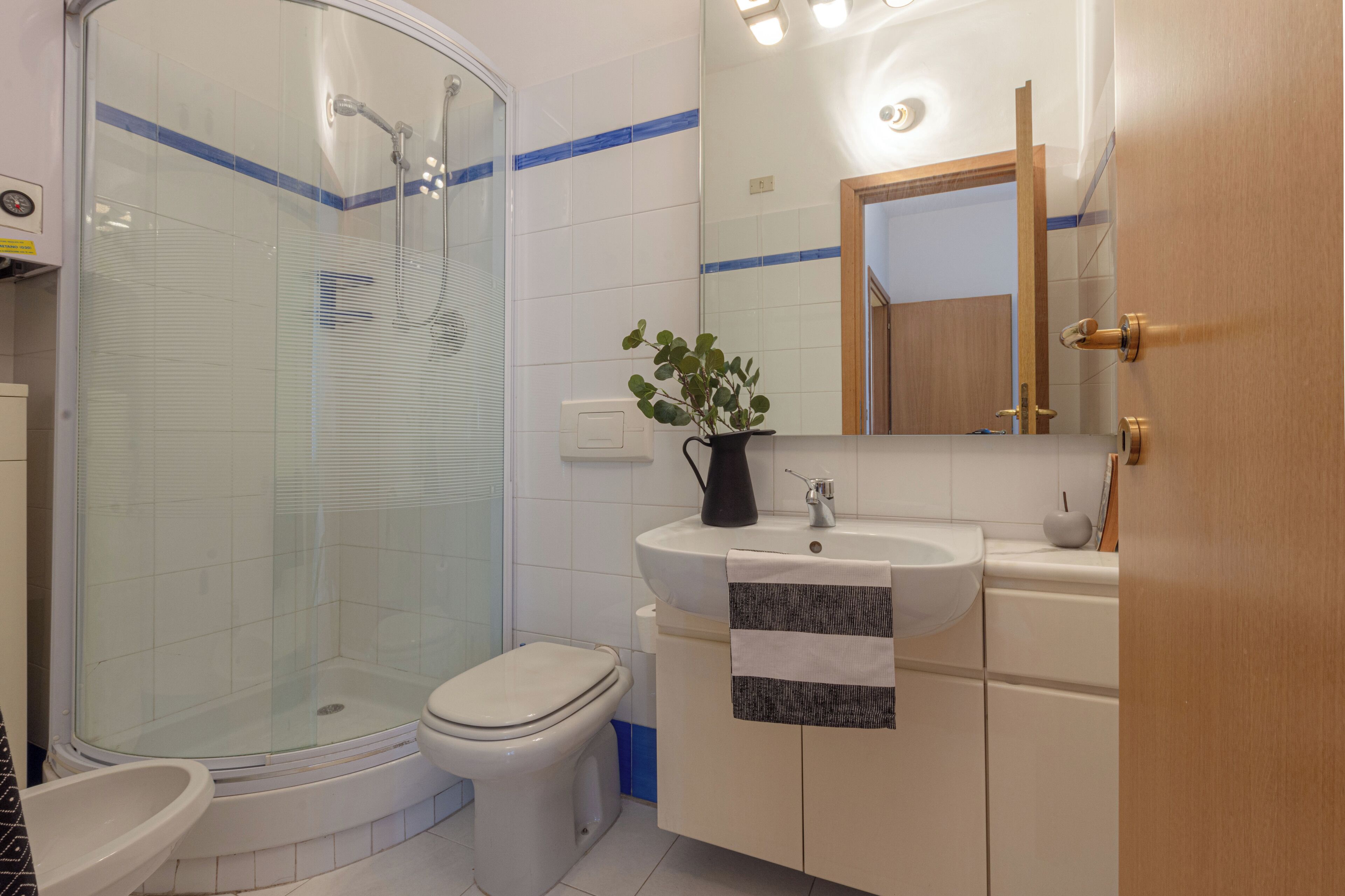 Dusche, Haartrockner, Bidet, Handtücher