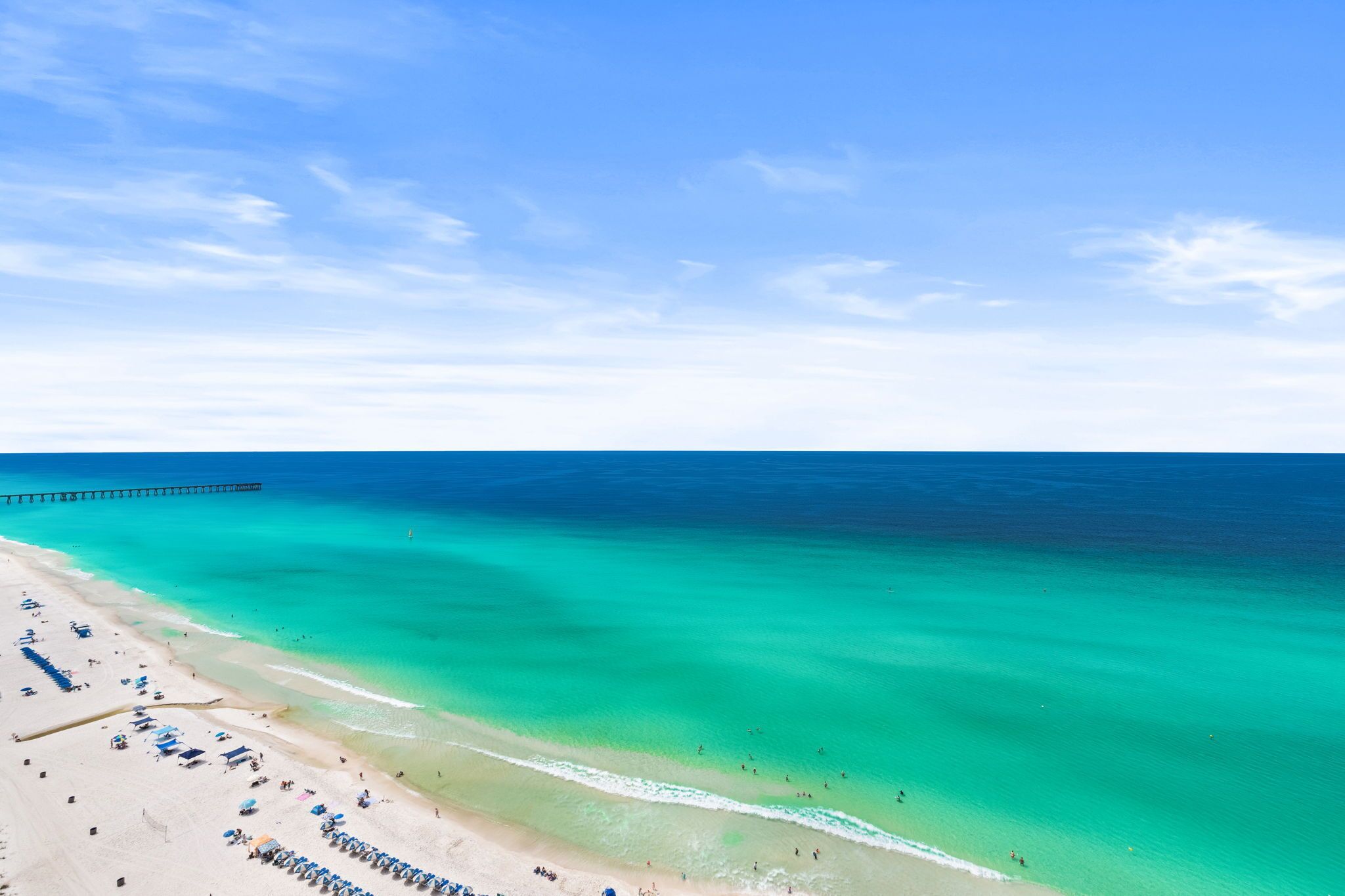 Sun-loungers, beach towels
