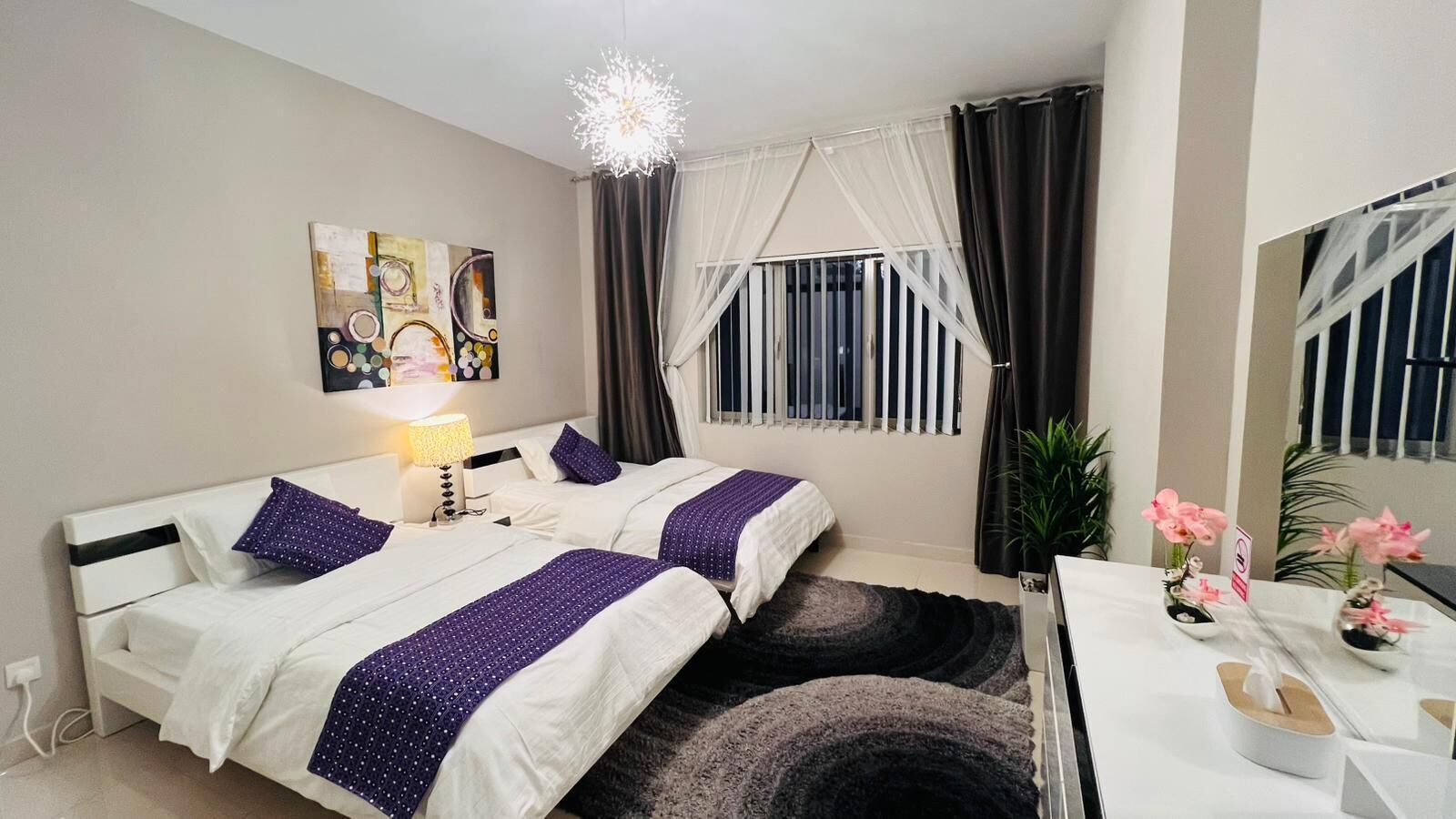 2 bedrooms, iron/ironing board, WiFi, bed sheets