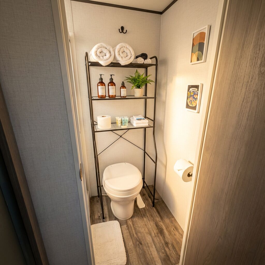 Secador de cabelo, toalhas de banho, sabonete, shampoo