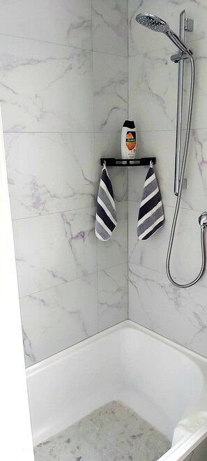 Towels, soap, toilet paper