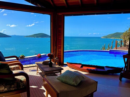 Luxury Oceanfront Villa with Infinity Pool, Sauna & Total Privacy