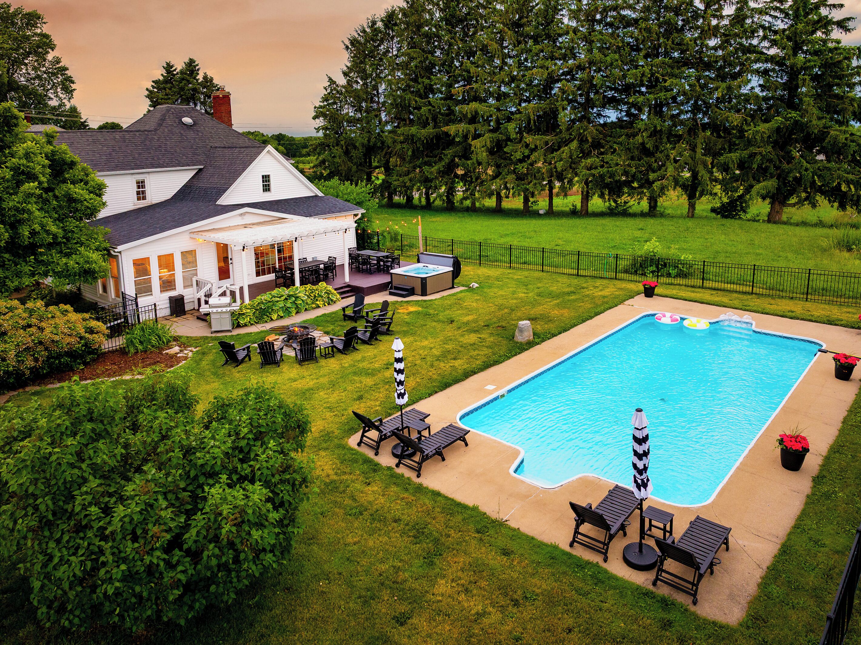 A heated pool