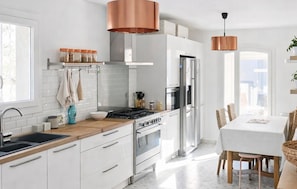 Microwave, oven, stovetop, dishwasher