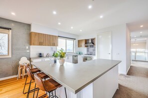 House, Valley View | Private kitchen - StayAU Coastal 5BR Escape Pool Table (Clifton Springs)