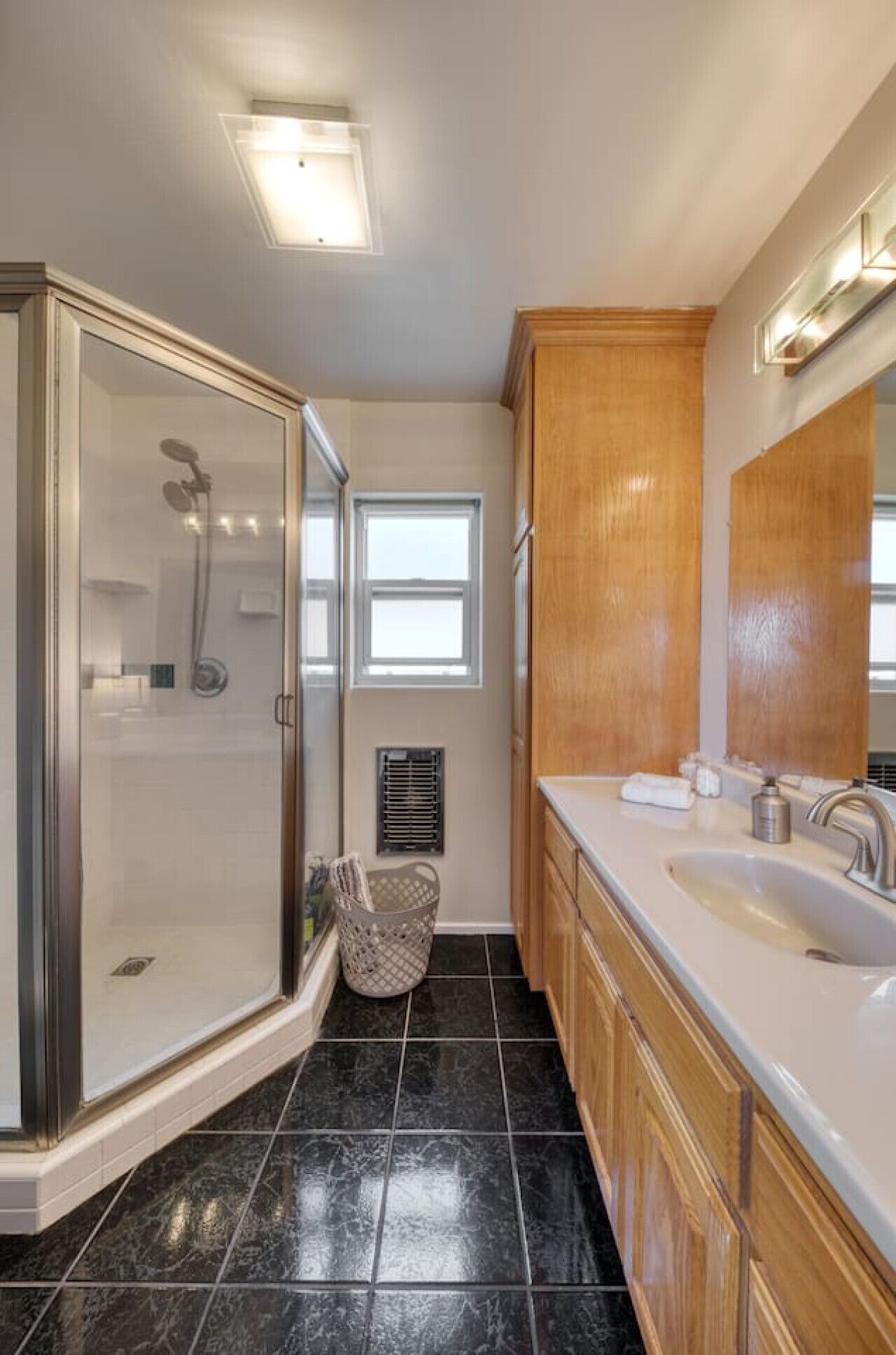 Hair dryer, towels