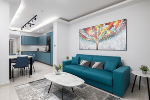 Apartment, City View | Living area - Chic Stylish Maisonette Near Tigne Point (Sliema)