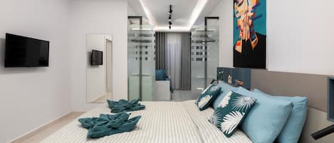 公寓, 城市景觀 | 遮光布/窗簾、熨斗/熨衣板、免費無線上網