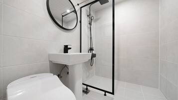 2PC Room | Bathroom | Shower, hair dryer, towels, soap