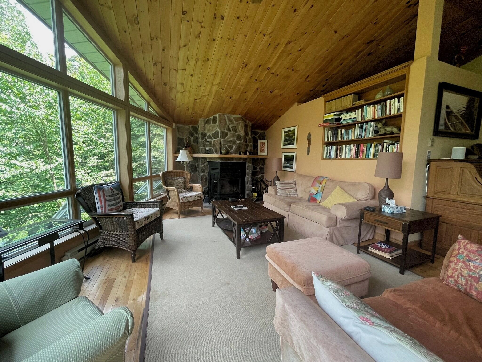 Télévision, cheminée