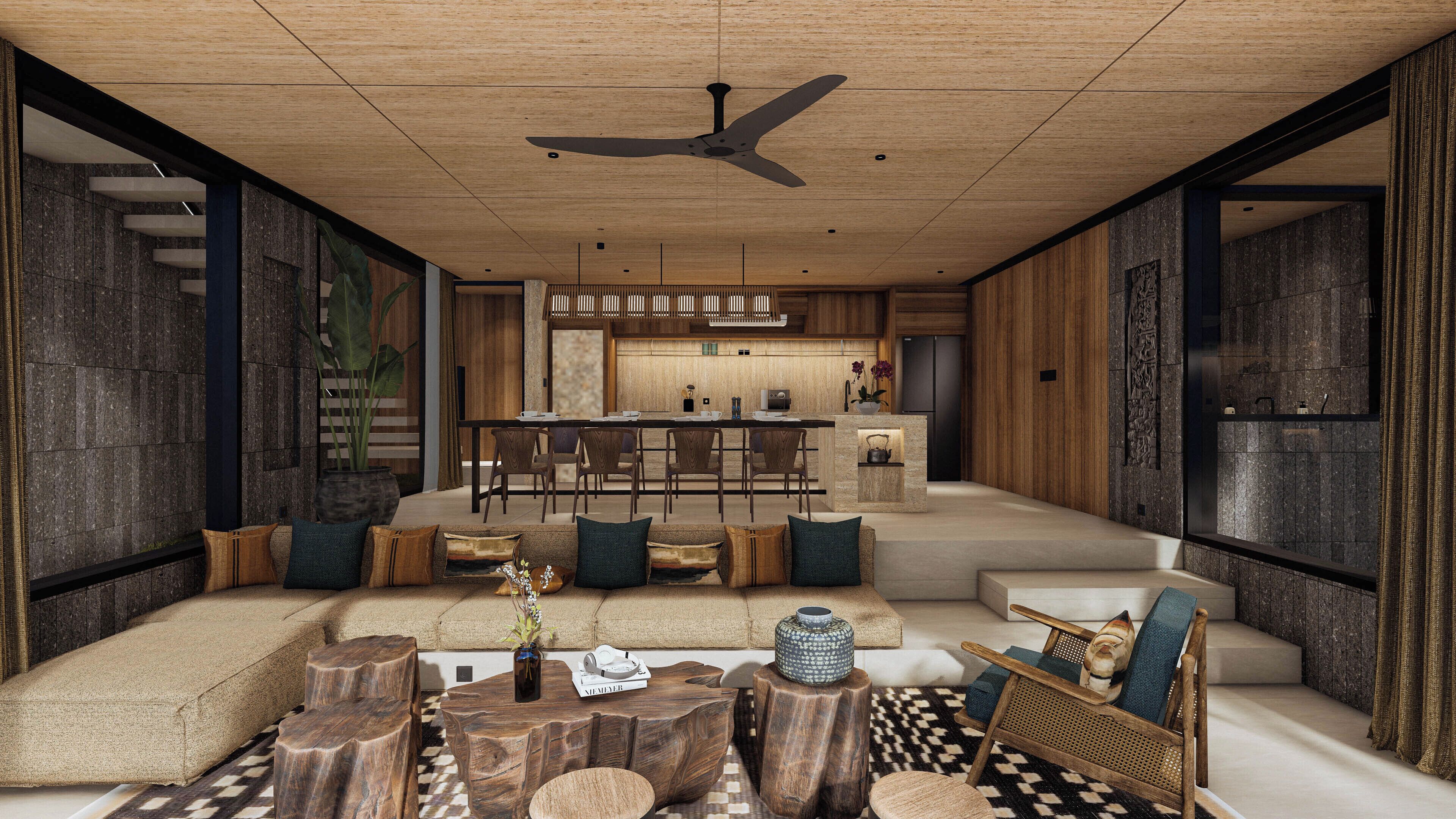 Villa de lujo, 3 habitaciones, vista a la alberca | Área de sala de estar