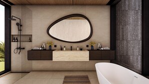 Luxury Villa, 3 Bedrooms, Pool View | Bathroom - The Akasha Berawa Luxury Villas (Canggu)
