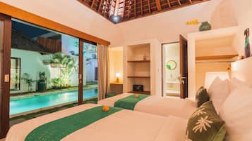 Vila Deluks, 6 kamar tidur, kolam renang pribadi, pemandangan kolam renang | Pemandangan dari kamar