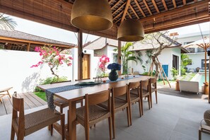 Deluxe Villa, 6 Bedrooms, Private Pool, Pool View | In-room dining - Villa Saint Laurent by Alfred in Bali (Seminyak)